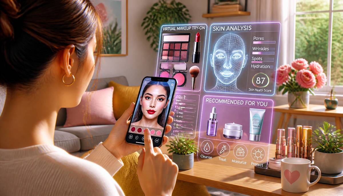 Beauty Tech: Augmented Reality in Makeup Trials and Skin Analysis