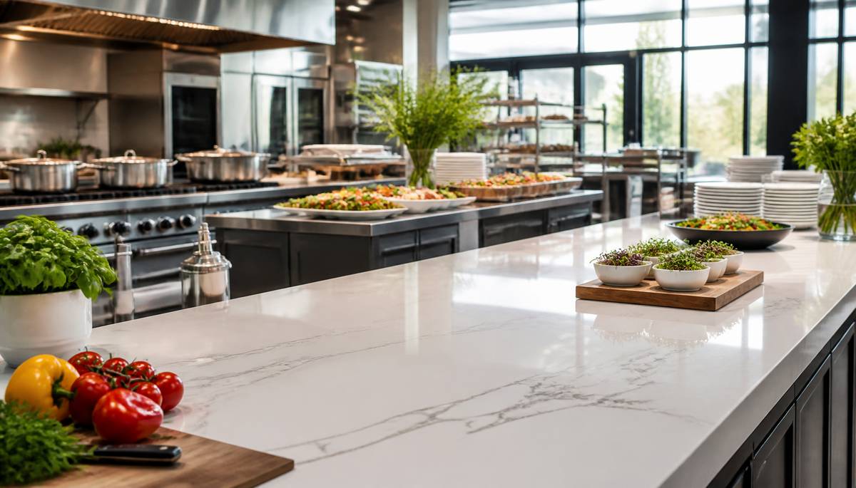 Why Quartz is the Perfect Material for Catering Kitchens