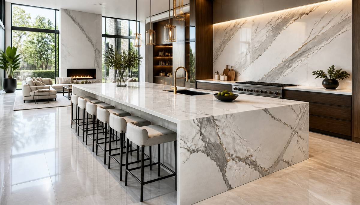 The Grand Impact of Mega Jumbo Quartz Slabs in Modern Interior Design